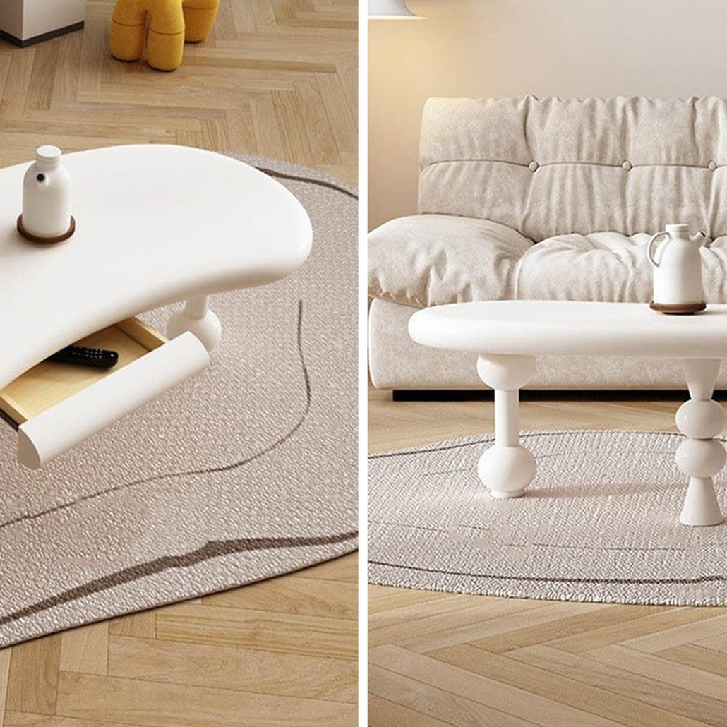 Кофейный стол с ящиком Martina Unique Shape Coffee Table