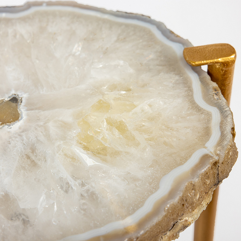 Кофейный стол со столешницей из агата Agate Design Beige