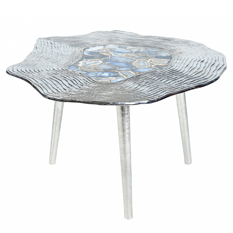 Кофейный стол со столешницей из агата Agate Design Blue