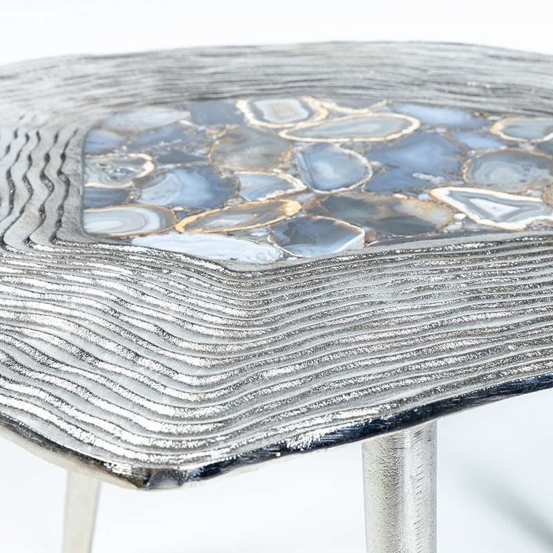 Кофейный стол со столешницей из агата Agate Design Blue