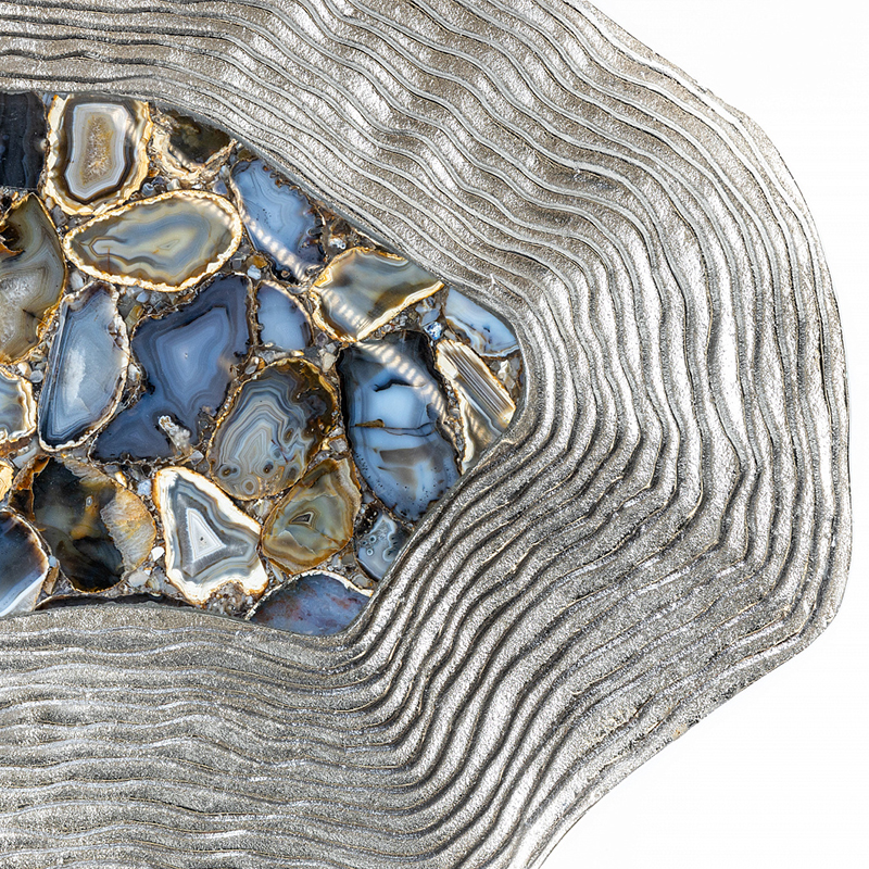 Кофейный стол со столешницей из агата Agate Design Blue