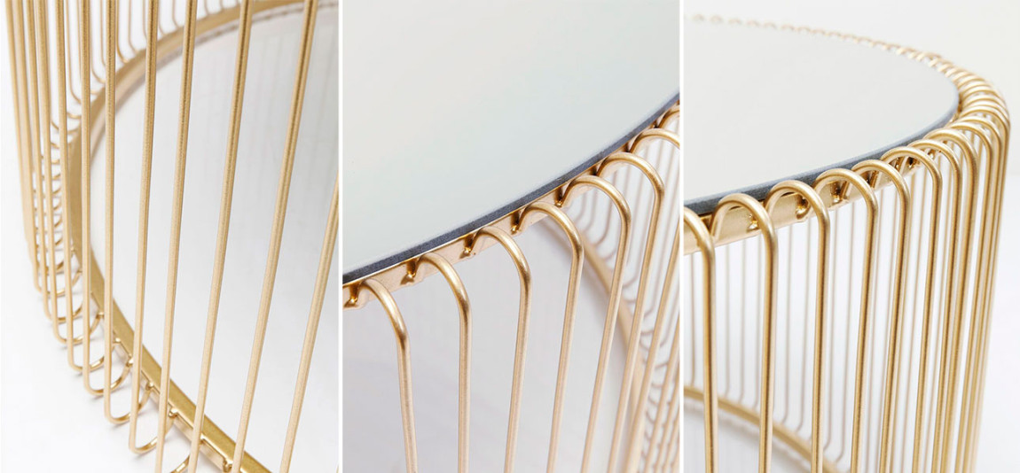 Кофейный столик золото круглый  Anthony