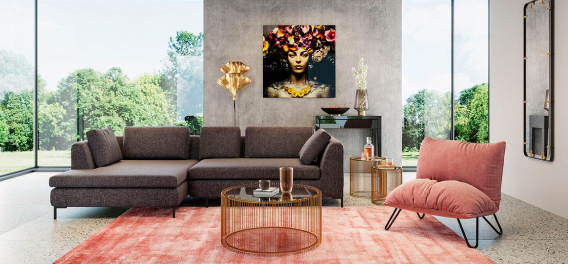 Кофейный столик золото круглый  Anthony