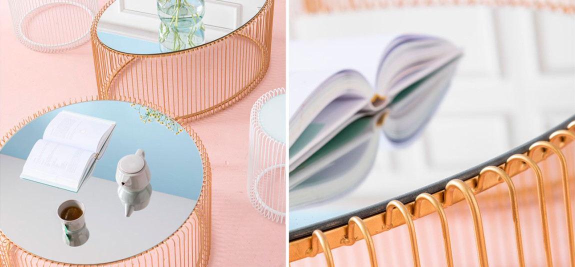 Кофейный столик золото круглый  Anthony