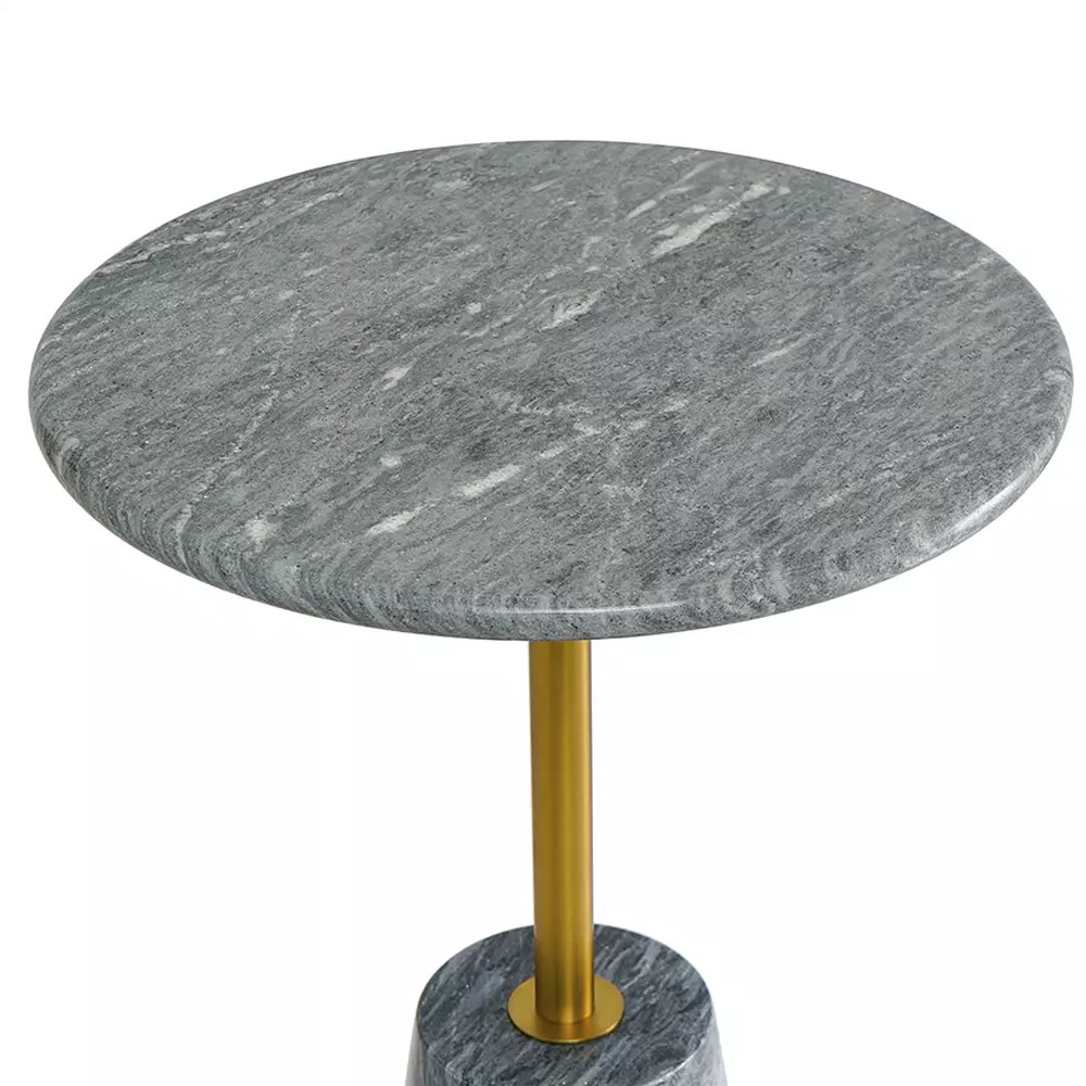 Кофейный столик круглый из мрамора серый Reliable Foundation