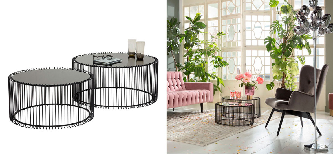 Кофейный столик круглый цвет черный Дуэт Anthony