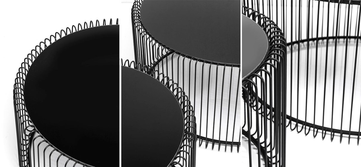 Кофейный столик круглый цвет черный Дуэт Anthony