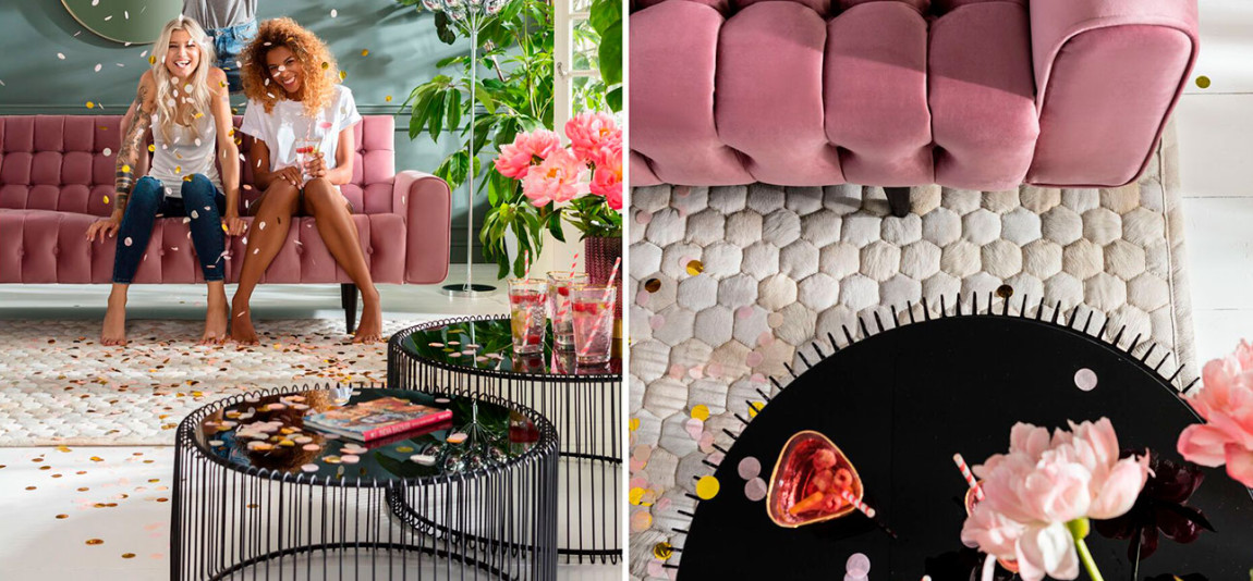 Кофейный столик круглый цвет черный Дуэт Anthony