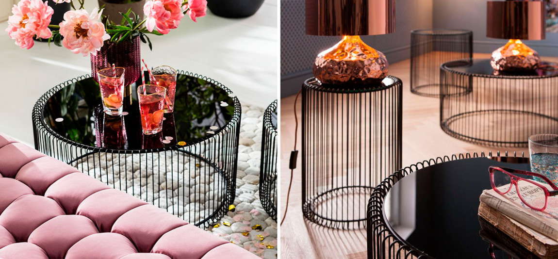 Кофейный столик круглый цвет черный Дуэт Anthony