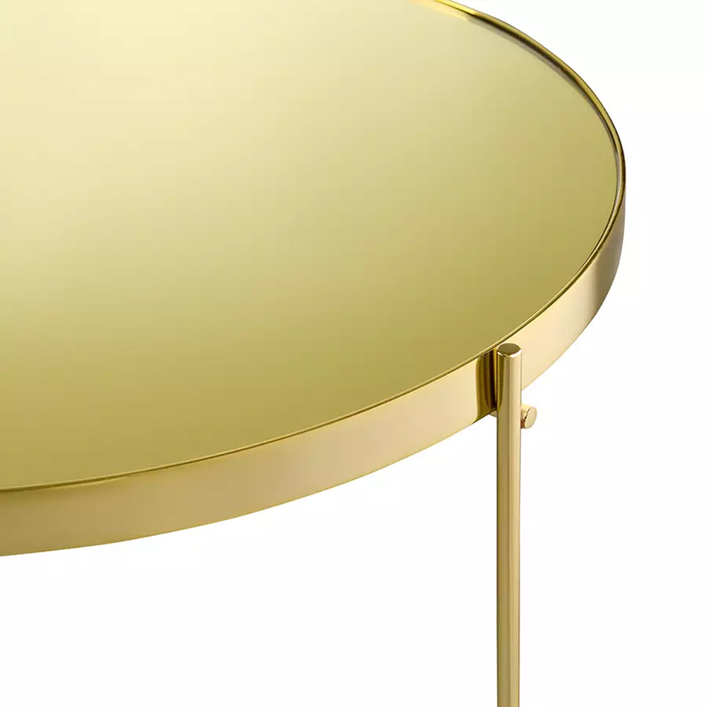 Кофейный столик овальный золотой Modern Mirror Gold Table