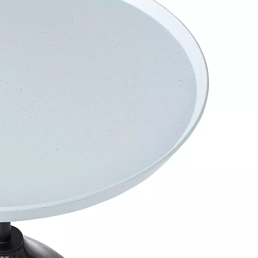 Кофейный столик с круглой столешницей и мраморным основанием Steel Reliability