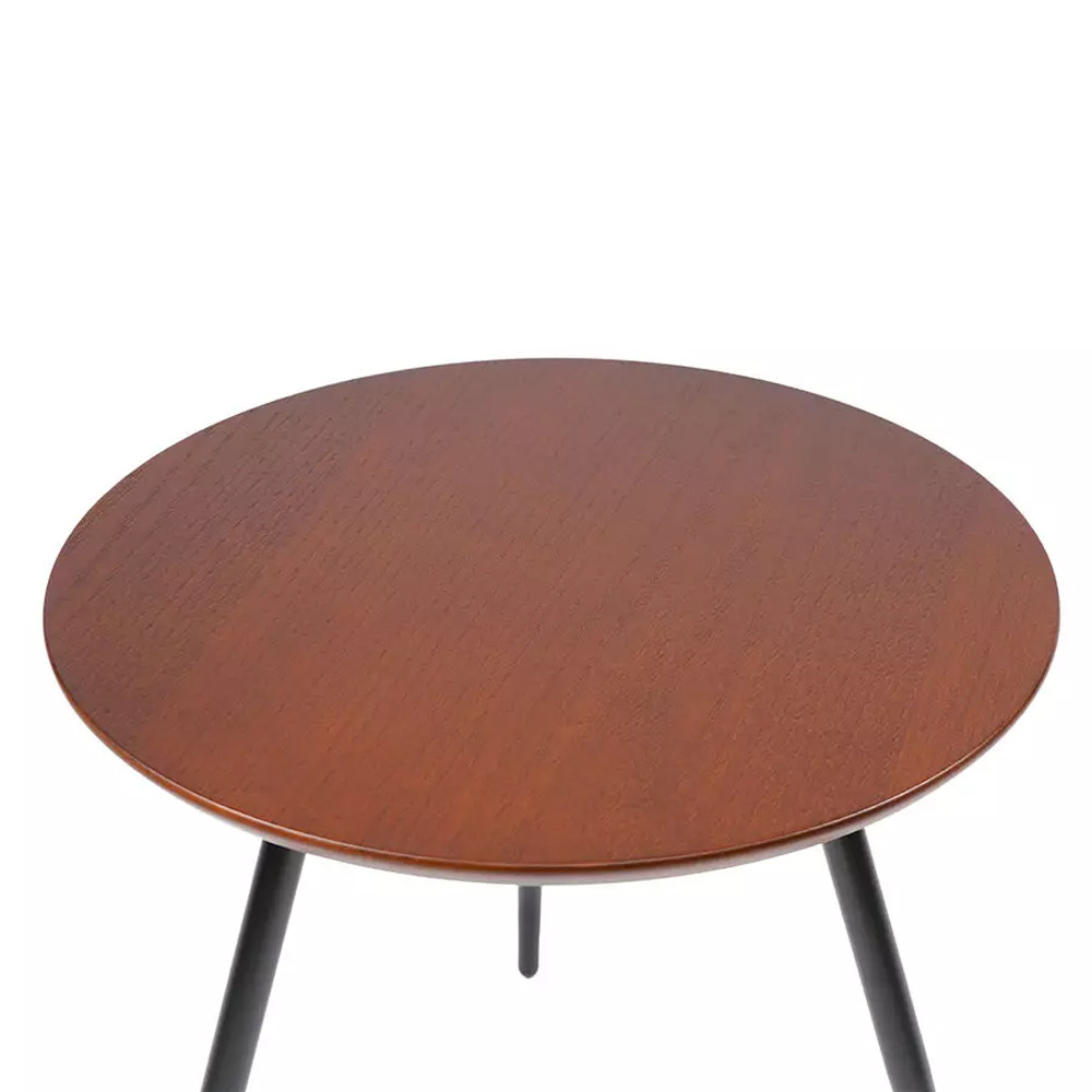 Кофейный столик с круглой столешницей на 3-х черных ножках Laconic Stylish Design