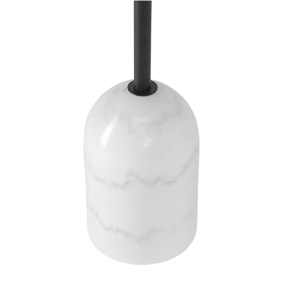 Кофейный столик с круглой чёрной столешницей и мраморным основанием Exquisite Practicality