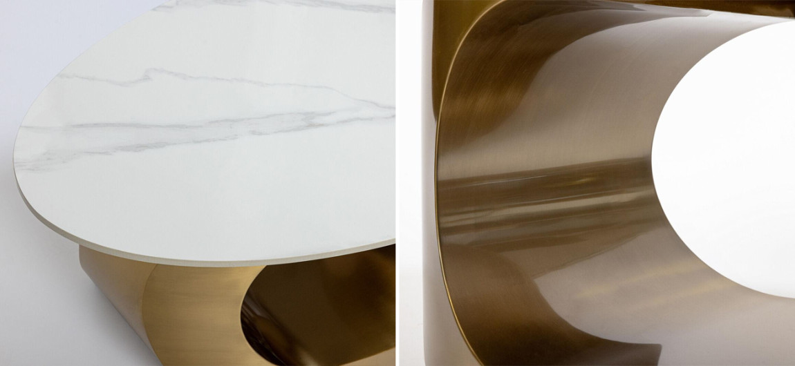 Кофейный столик с металлическим подстольем Kronos