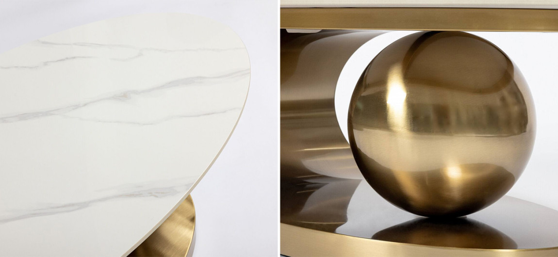 Кофейный столик с металлическим подстольем Kronos