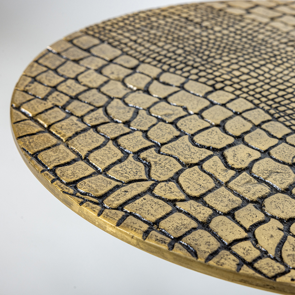 Кофейный столик с металлической столешницей Amphibian