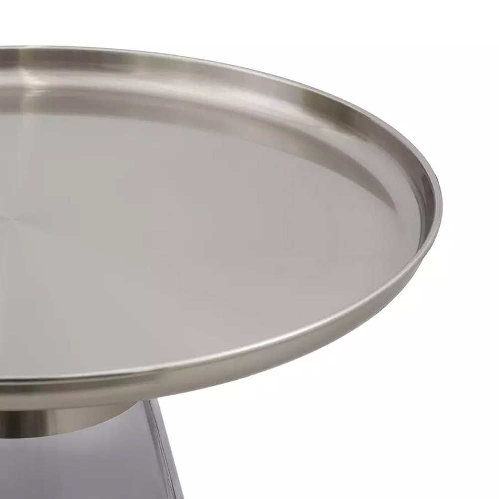 Кофейный столик с основанием из закаленного стекла Classic Round Gray Table