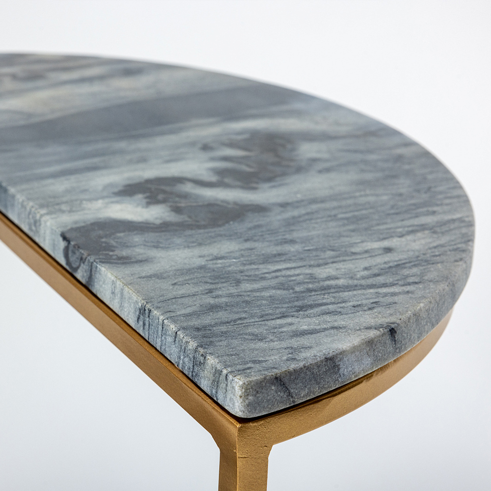 Кофейный столик с подстольем из металла Halves