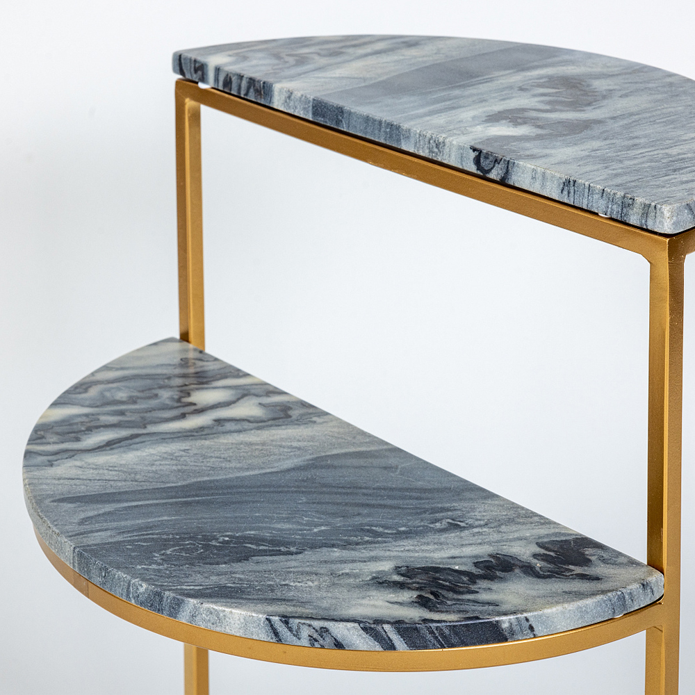 Кофейный столик с подстольем из металла Halves