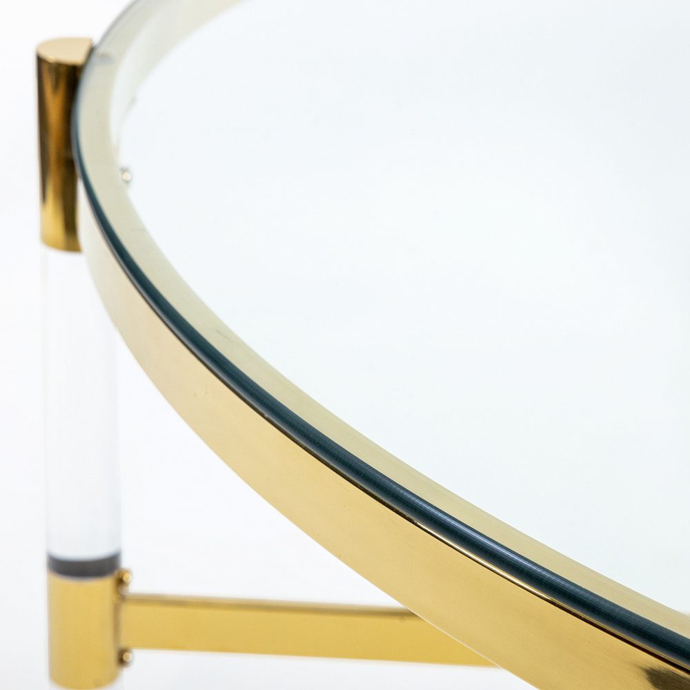 Кофейный столик со столешницей из стекла Crossy