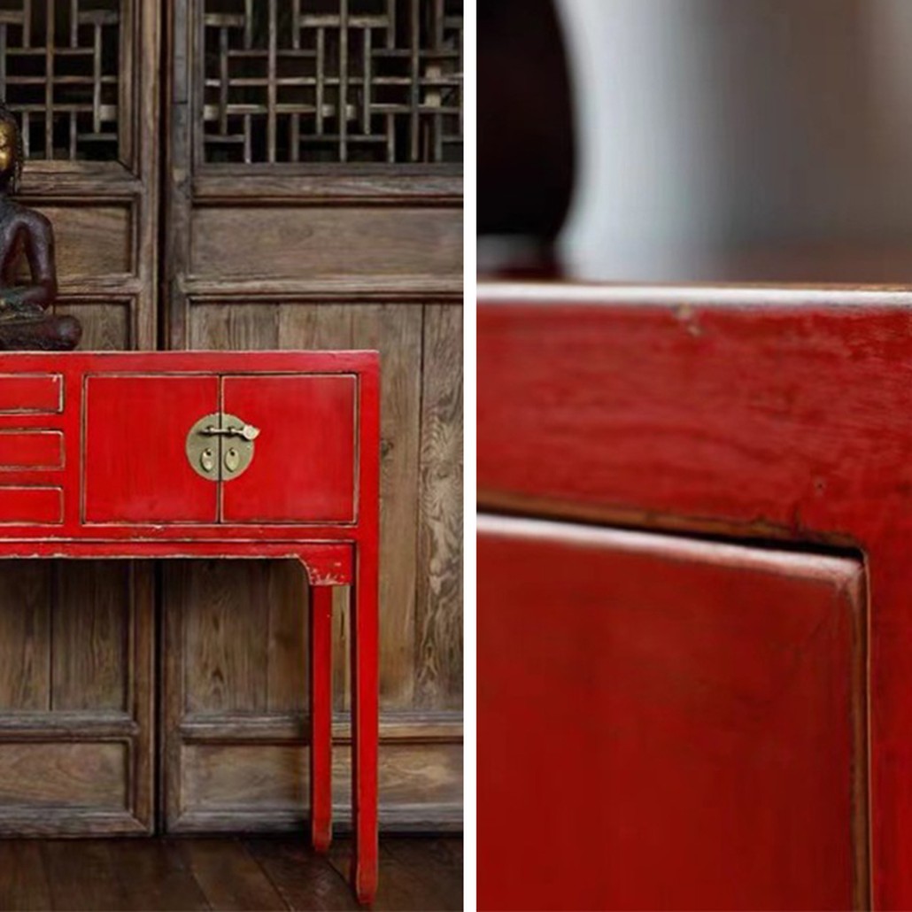 Красная Консоль в Китайском Стиле Red Console Chinese