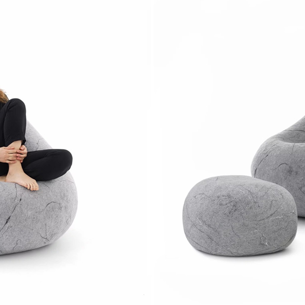 Кресло - Камень из Валяной шерсти KATSU STONE CAPSULE