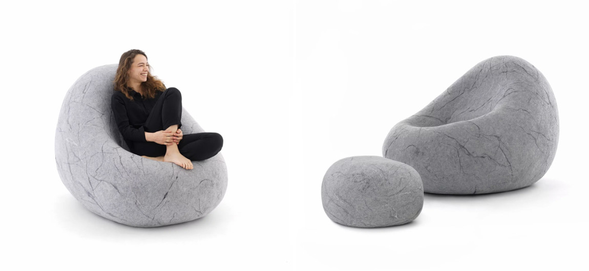 Кресло - Камень из Валяной шерсти KATSU STONE CAPSULE