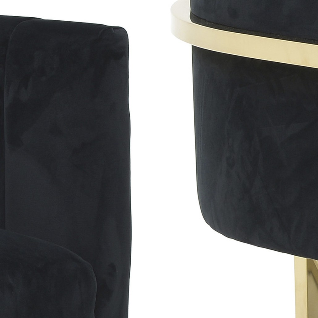 Кресло Accent Velvet chair black