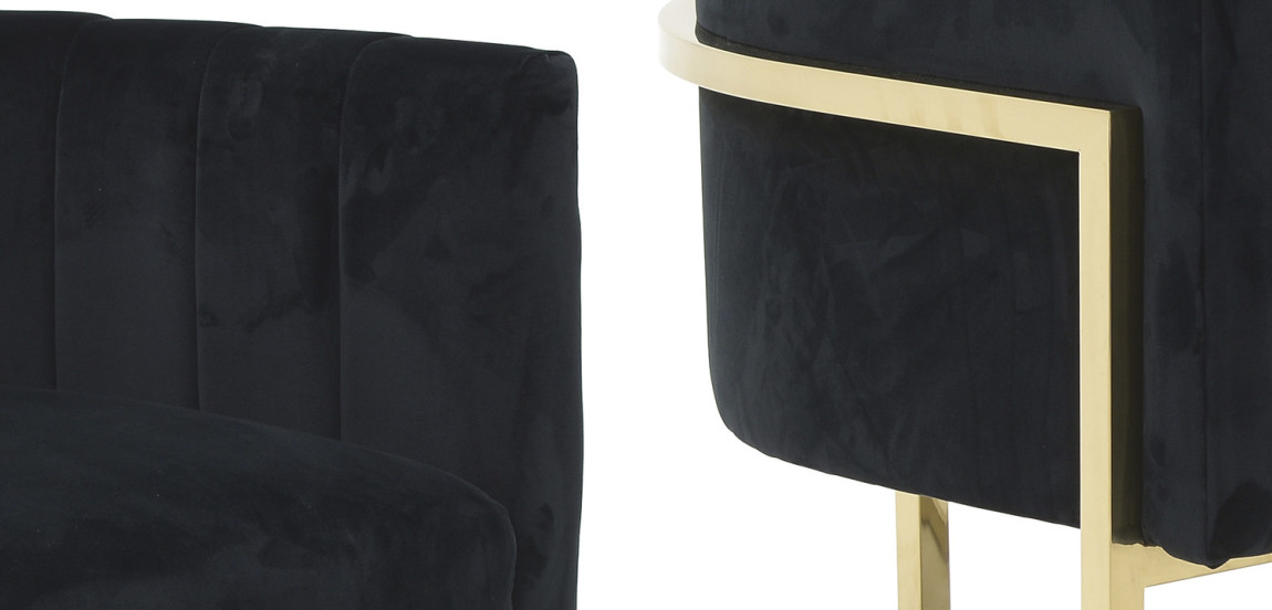 Кресло Accent Velvet chair black