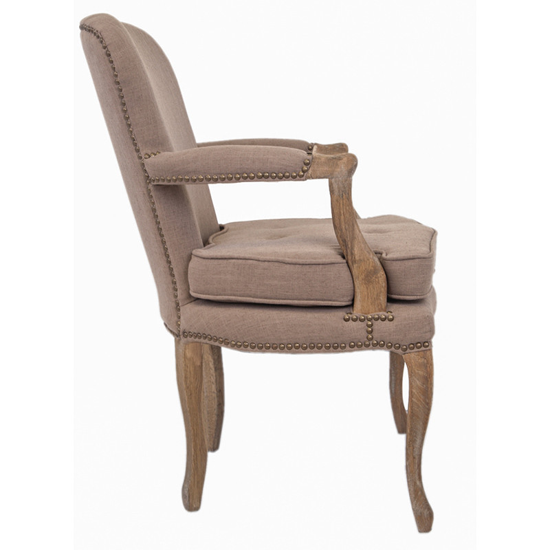 Кресло Aubrey Classical Armchair brown flax
