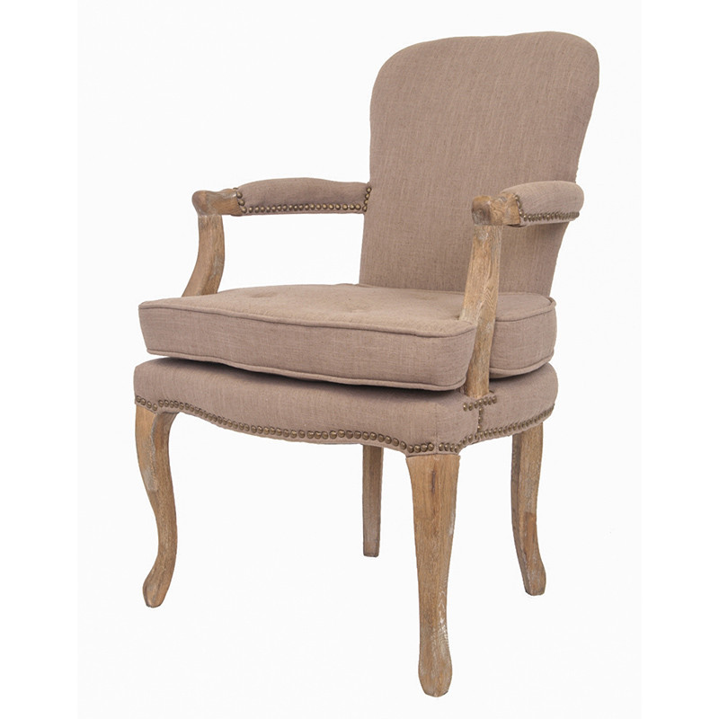 Кресло Aubrey Classical Armchair brown flax