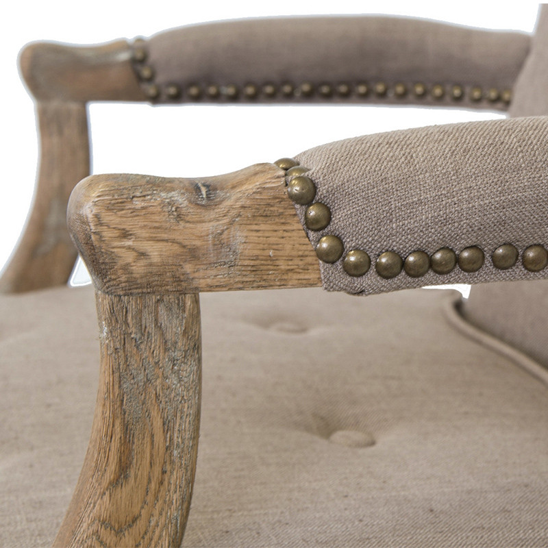 Кресло Aubrey Classical Armchair brown flax