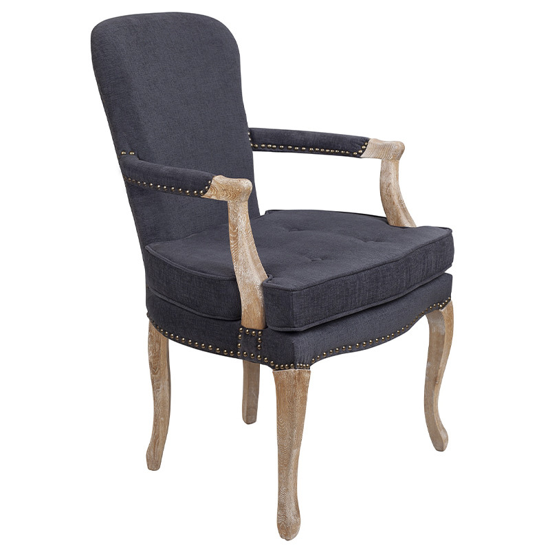 Кресло Aubrey Classical Armchair dark grey velour