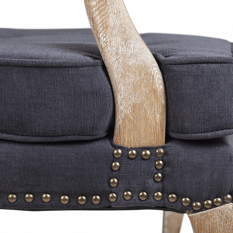 Кресло Aubrey Classical Armchair dark grey velour