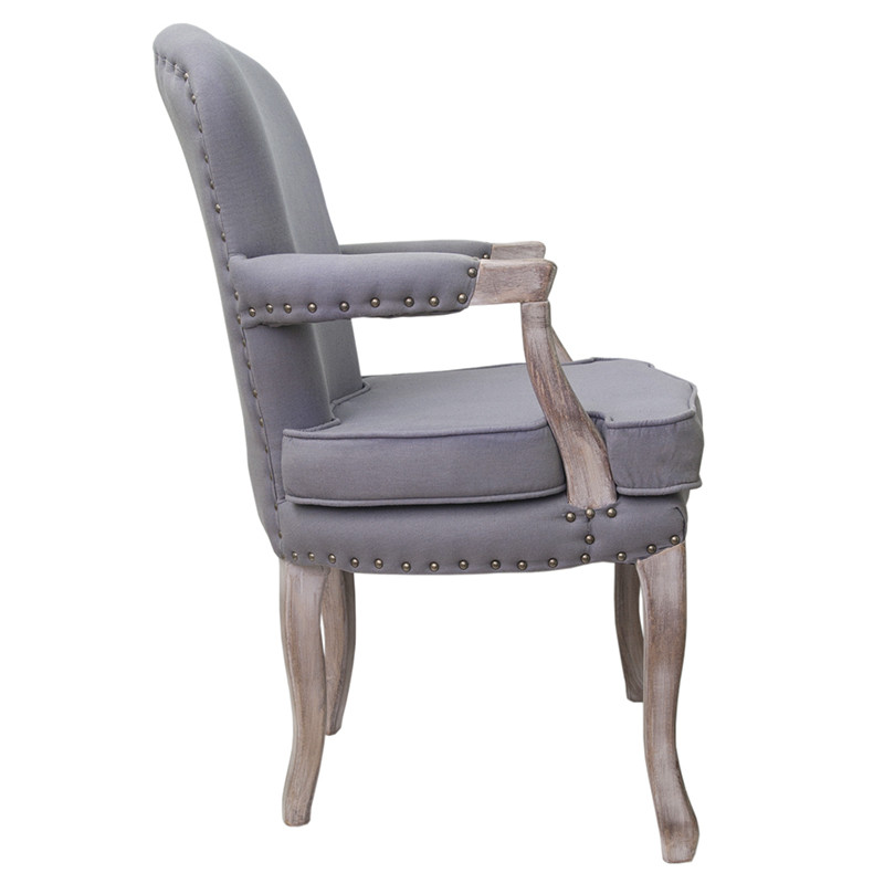 Кресло Aubrey Classical Armchair grey flax