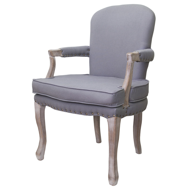Кресло Aubrey Classical Armchair grey flax