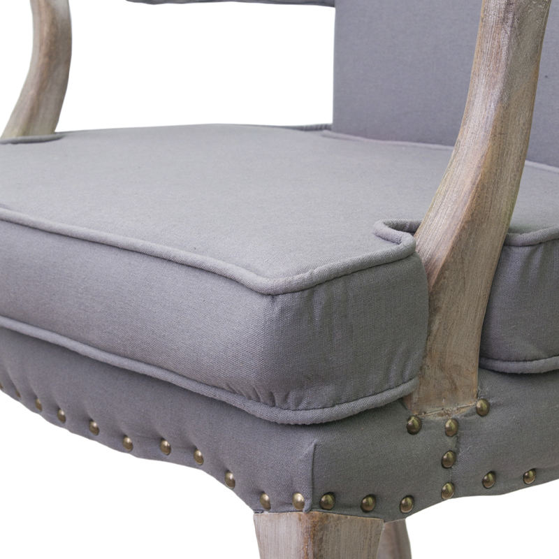 Кресло Aubrey Classical Armchair grey flax