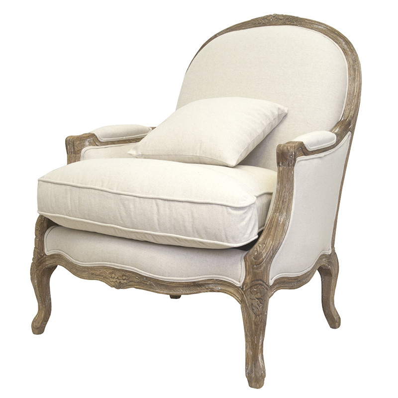 Кресло Ava Classical Armchair beige flax
