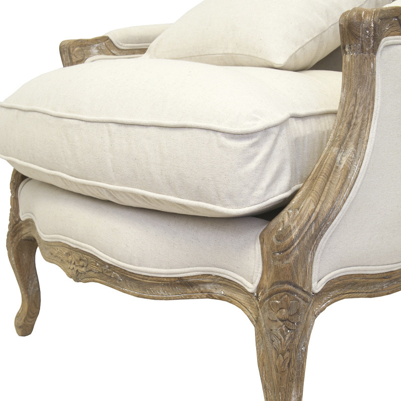 Кресло Ava Classical Armchair beige flax