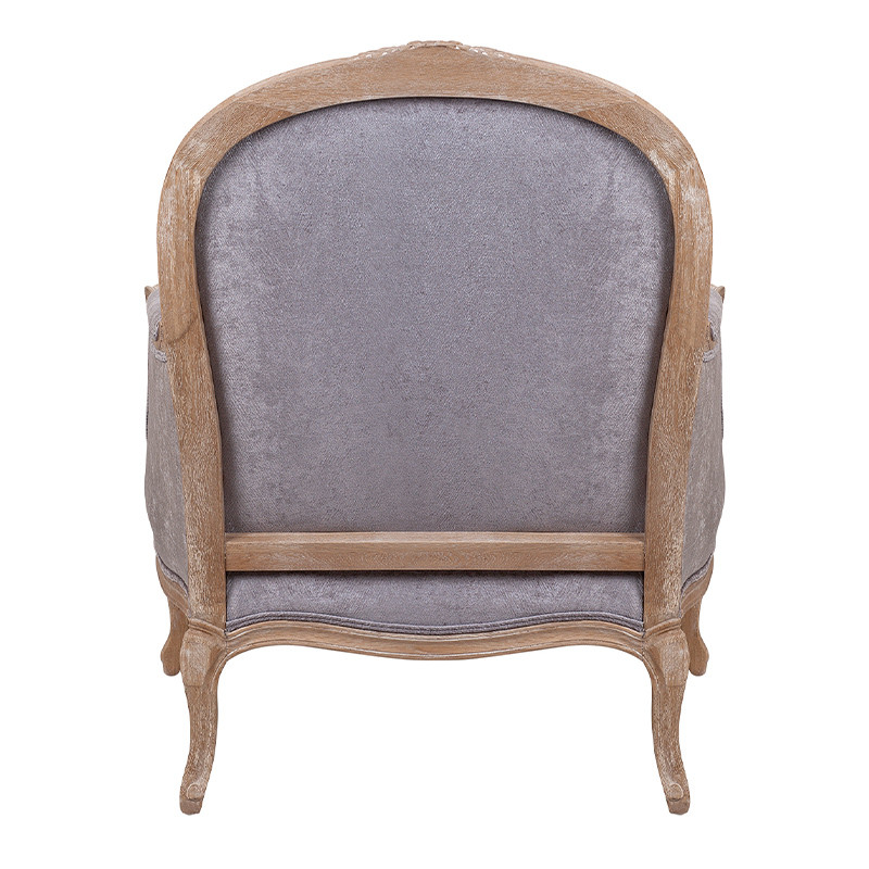 Кресло Ava Classical Armchair brown and grey velour
