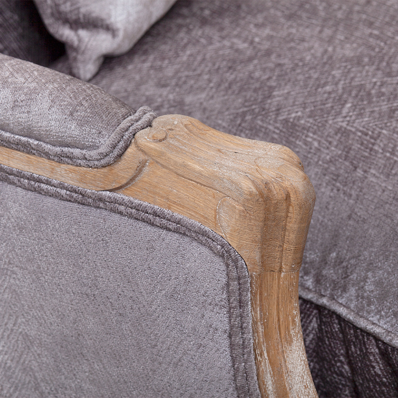 Кресло Ava Classical Armchair brown and grey velour