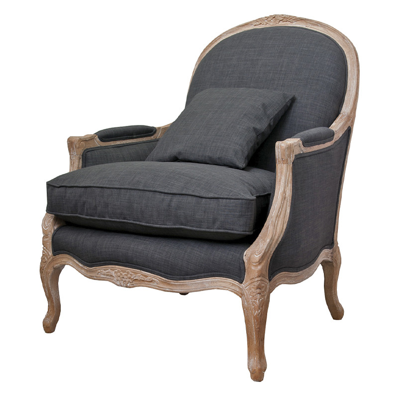 Кресло Ava Classical Armchair graphite flax