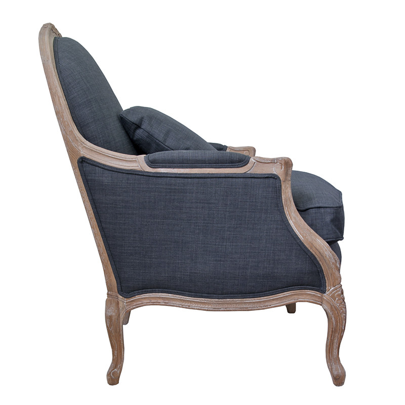 Кресло Ava Classical Armchair graphite flax