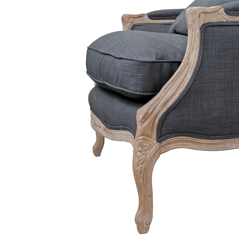 Кресло Ava Classical Armchair graphite flax