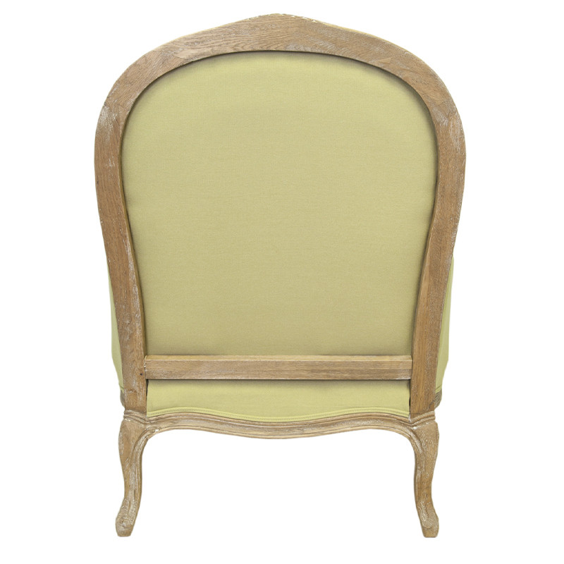 Кресло Ava Classical Armchair green striped flax
