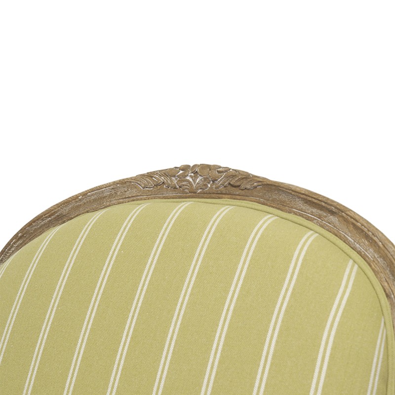 Кресло Ava Classical Armchair green striped flax