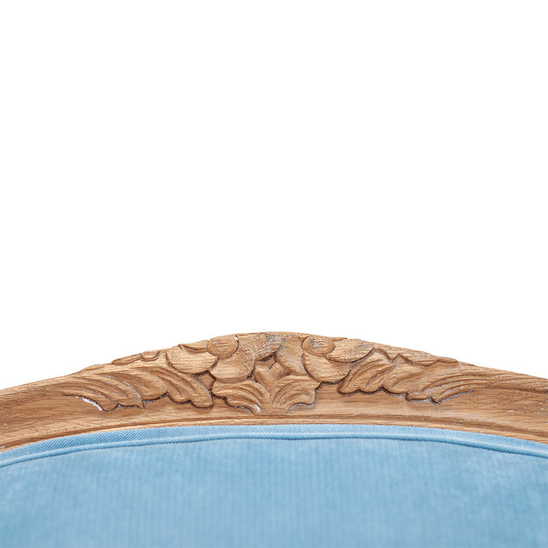 Кресло Ava Classical Armchair light blue velour