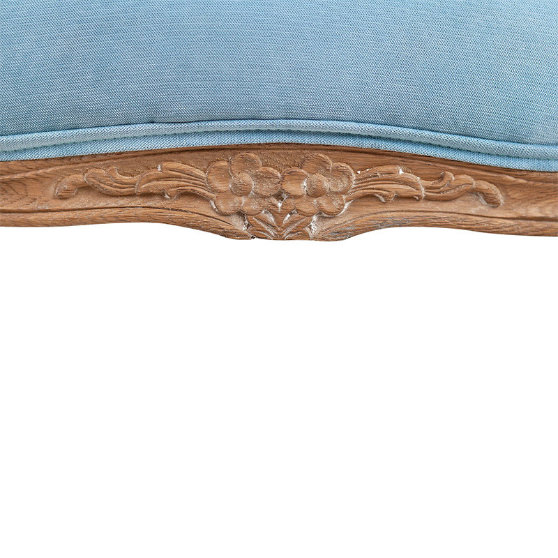 Кресло Ava Classical Armchair light blue velour