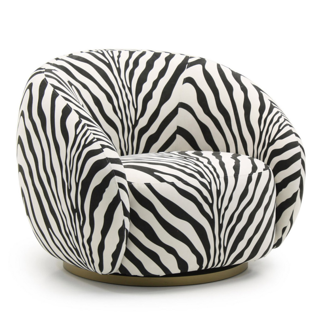 Кресло Bear с принтом Зебра