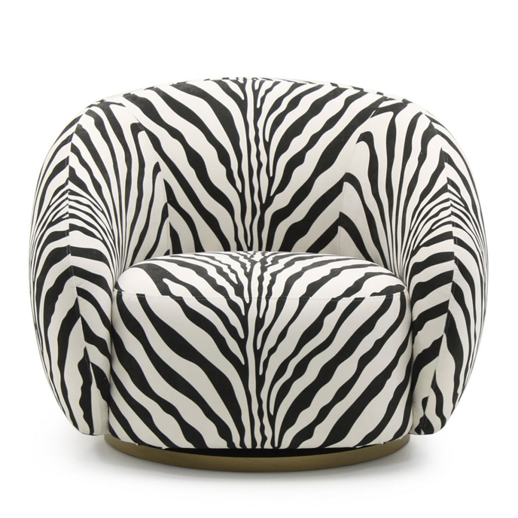Кресло Bear с принтом Зебра